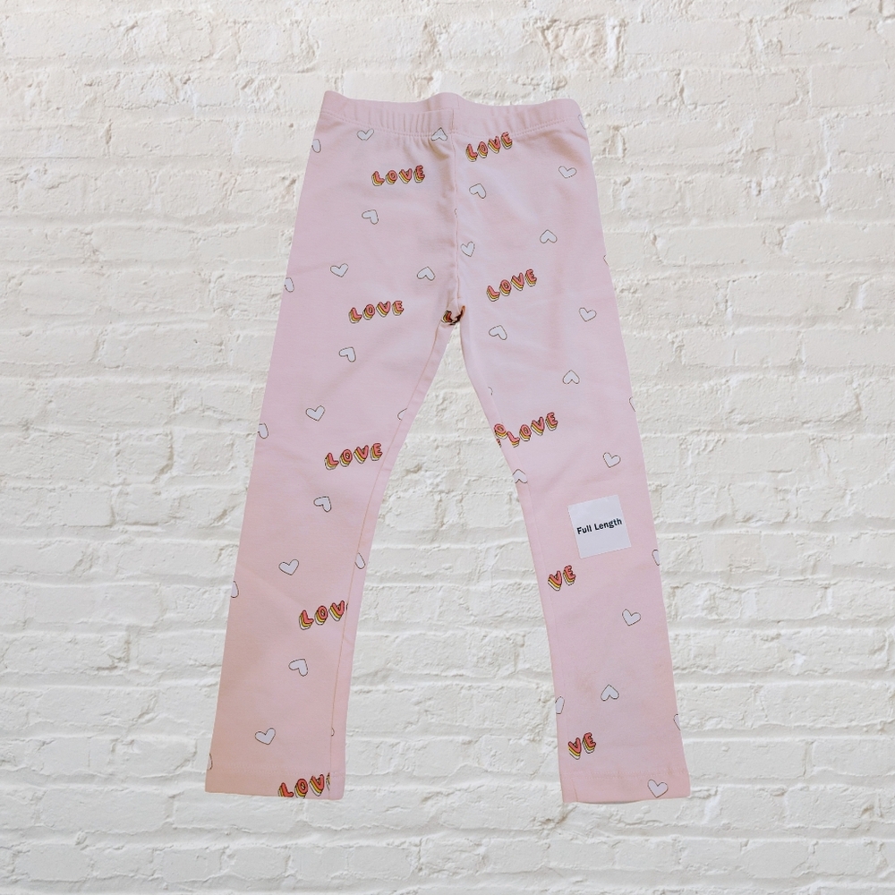 Old Navy Pink Love and Heart Print Leggings Valentine's Day